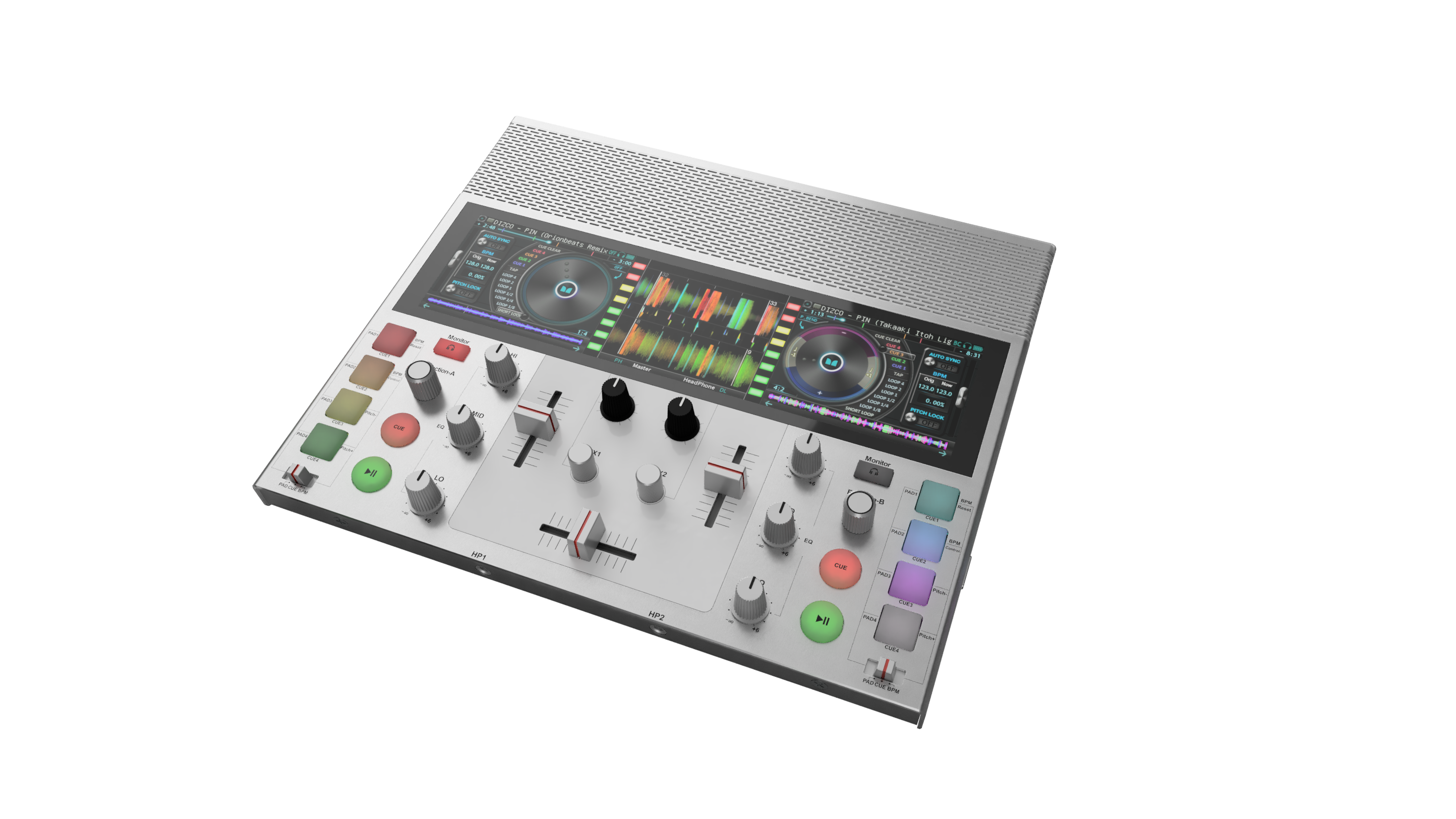 FJ1 DJコントローラー A4サイズ ブラック これ1台でDJプレイができる