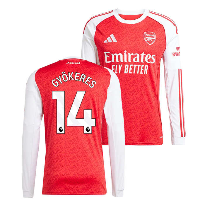 アーセナル 25-26 ホーム 長袖 ユニフォーム No.14 ギェケレシュ