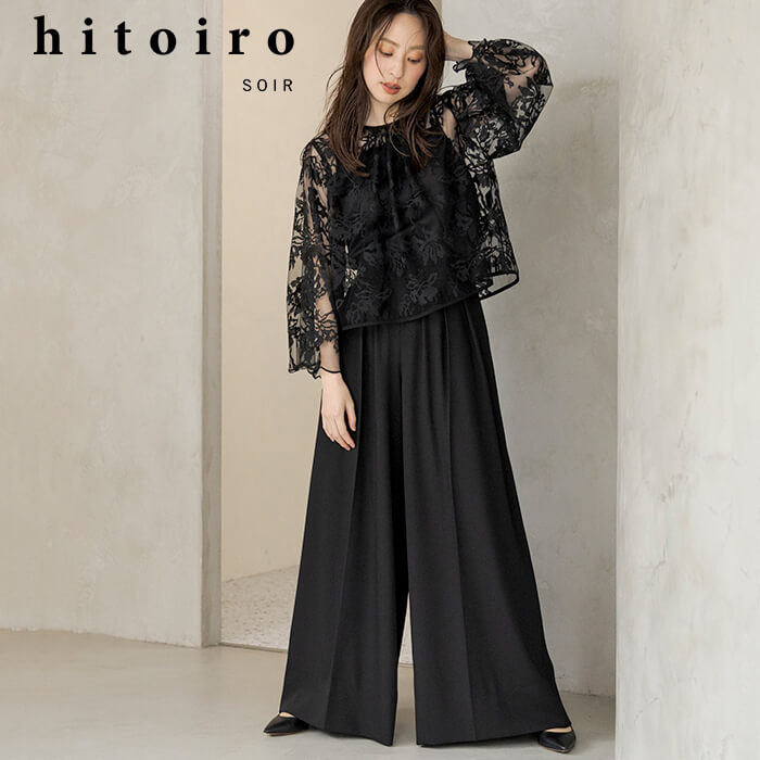 羽織りボレロでアレンジ可能なワンピース 11号・ネイビー｜東京