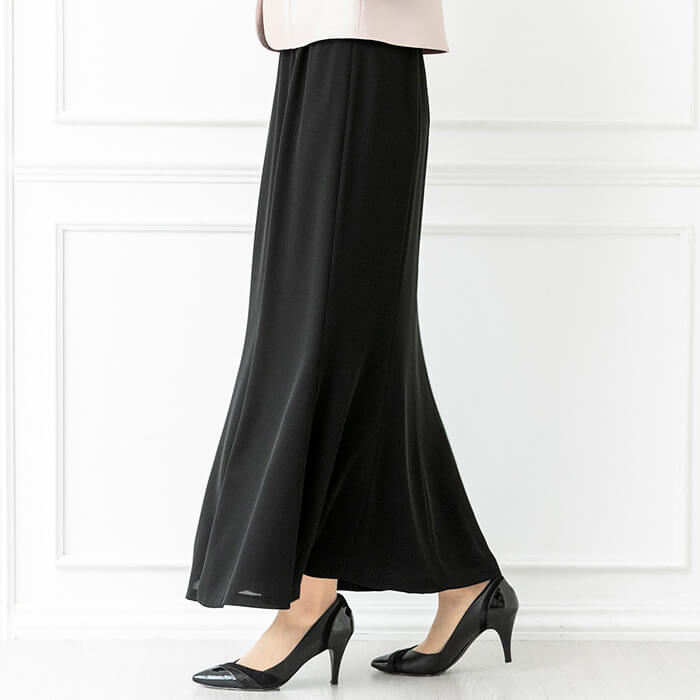 マーメイドラインのロングスカート 9号・ブラック｜東京ソワール