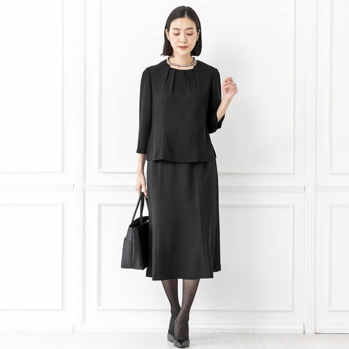 洗える｜前開きブラウス 9号・ブラック｜東京ソワールオンラインストア