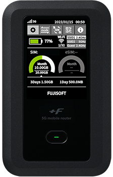 二刀流 モバイルルーター +F FS050W｜富士ソフト株式会社