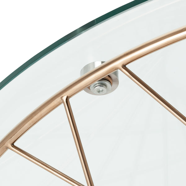 マーリア コーヒーテーブル クリア×ゴールド（φ800） | Francfranc