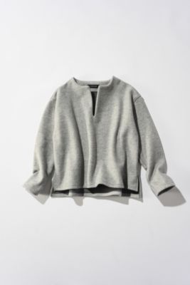 OURHOME(アワーホーム)の【洗える】ウール混素材のキーネックプル