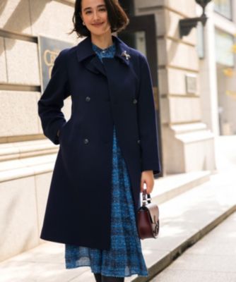 組曲(クミキョク)のライトビーバー トレンチライク ロングコート通販