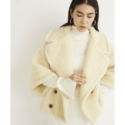 Whim Gazette(ウィム ガゼット)のウールボアショートコート通販