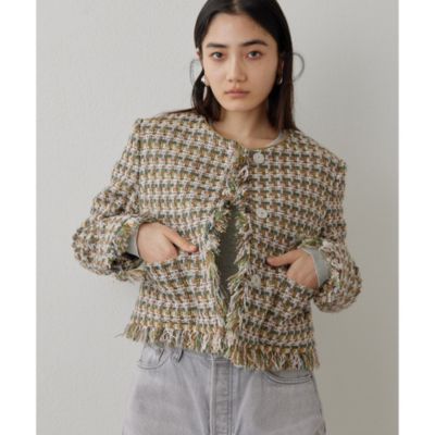 Whim Gazette(ウィム ガゼット)の【LINTON】ツィードジャケット通販