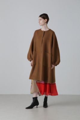 ADORE(アドーア)の◇カシミヤ混2TONEリバーノーカラーコート通販