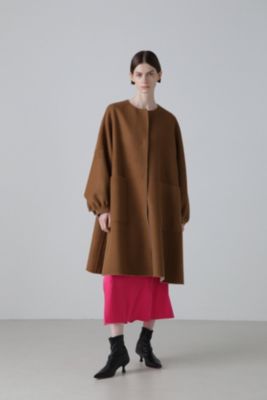 ADORE(アドーア)の◇カシミヤ混2TONEリバーノーカラーコート通販