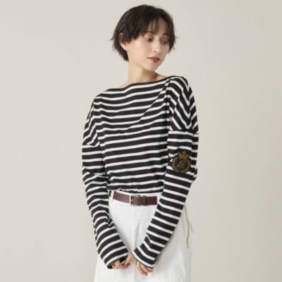 MADISONBLUE(マディソンブルー)のBOAT NECK L／S TEE BORDER通販
