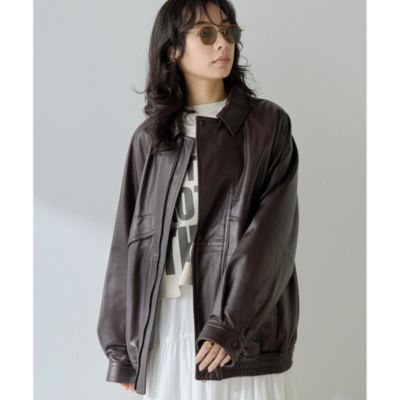 Whim Gazette(ウィム ガゼット)の【GEMINI】レザーブルゾン通販