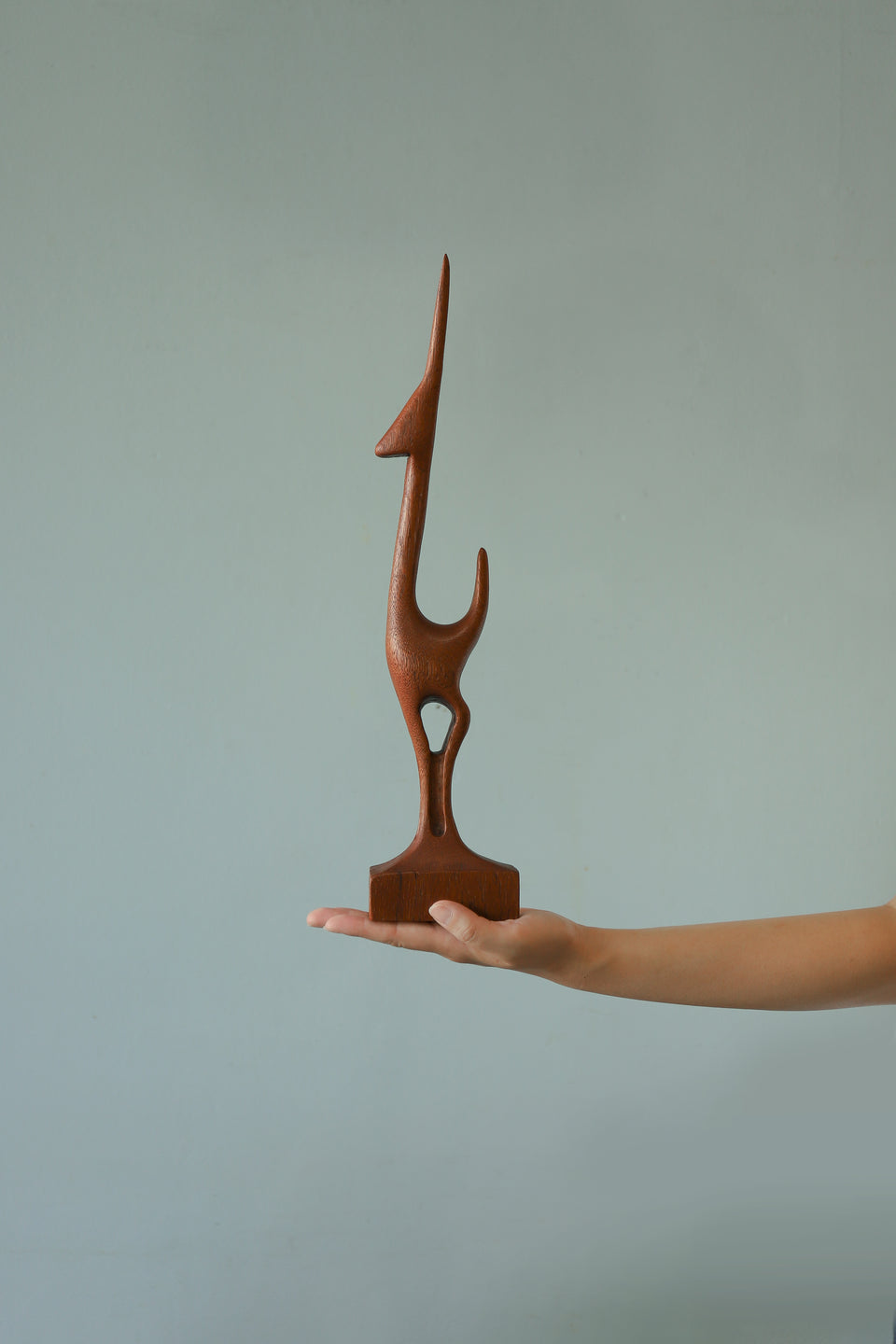 デンマーク ヴィンテージ アルネ・バッセ 彫刻 オブジェ チーク材