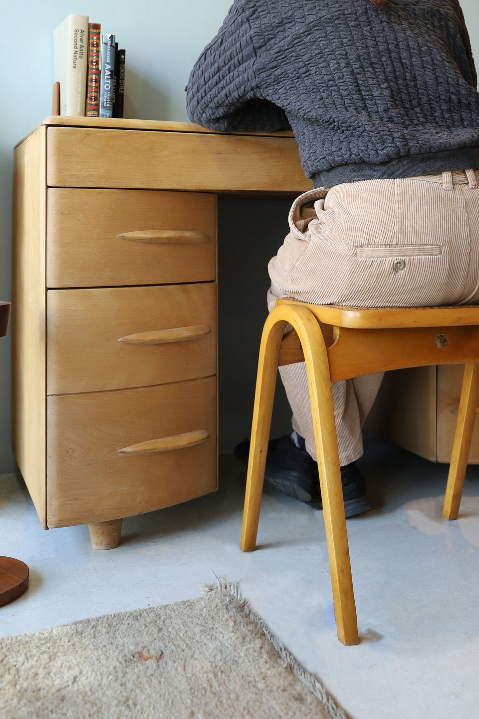 秋田木工 スタッキングスツール ラタン 剣持勇 ジャパニーズモダン