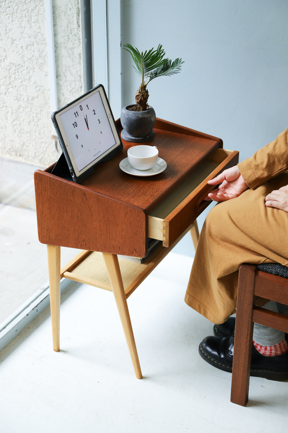 スウェーデン ヴィンテージ サイドテーブル チェスト チーク材 ビーチ