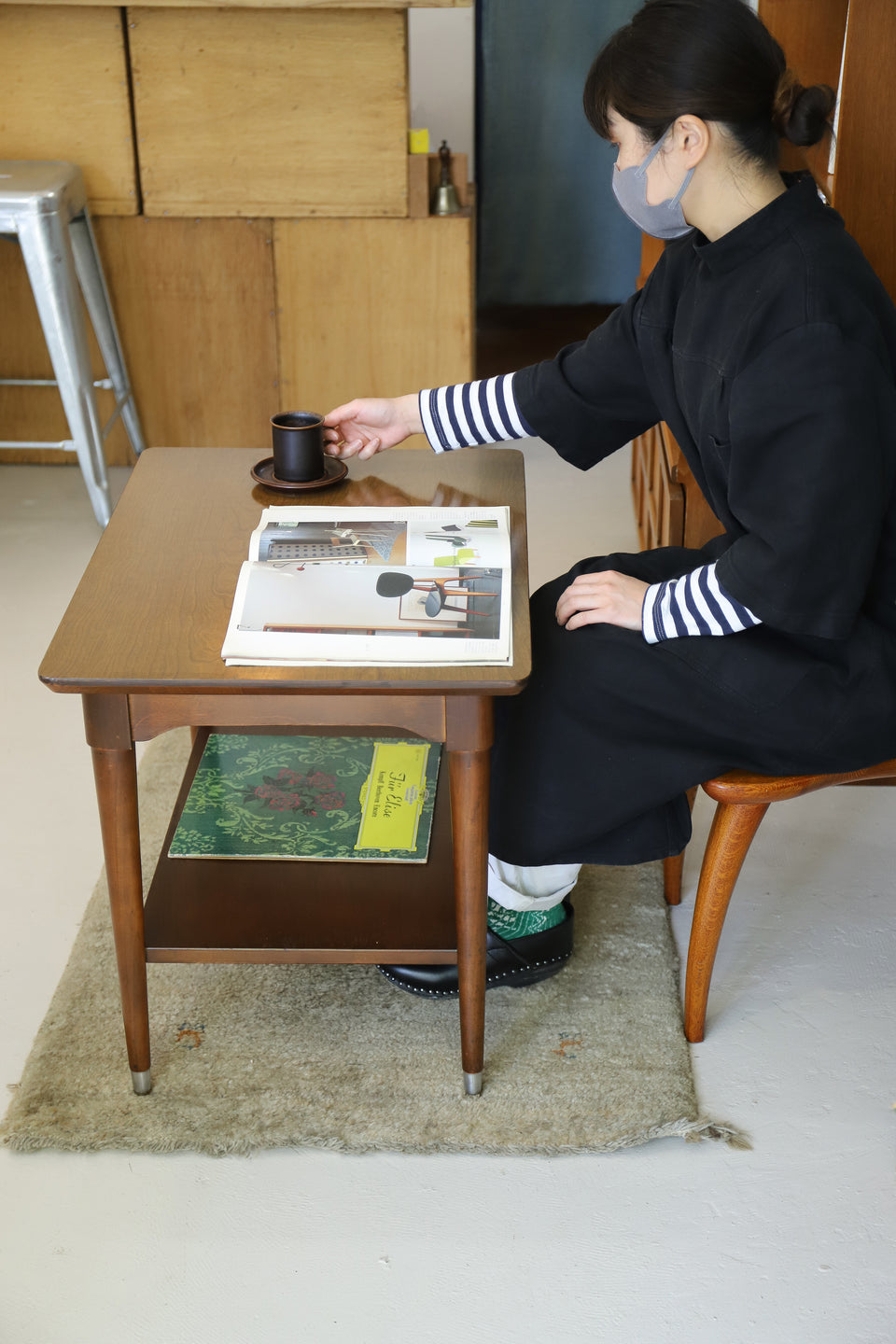 アメリカヴィンテージ サイドテーブル ミッドセンチュリー レトロ