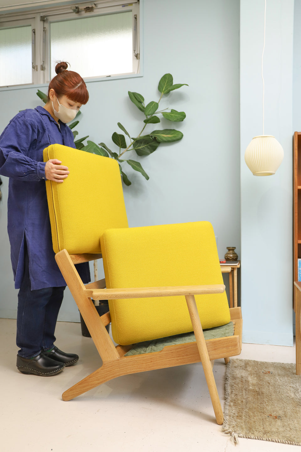 ゲタマ イージーチェア 1Pソファ オーク材 ハンス・J・ウェグナー